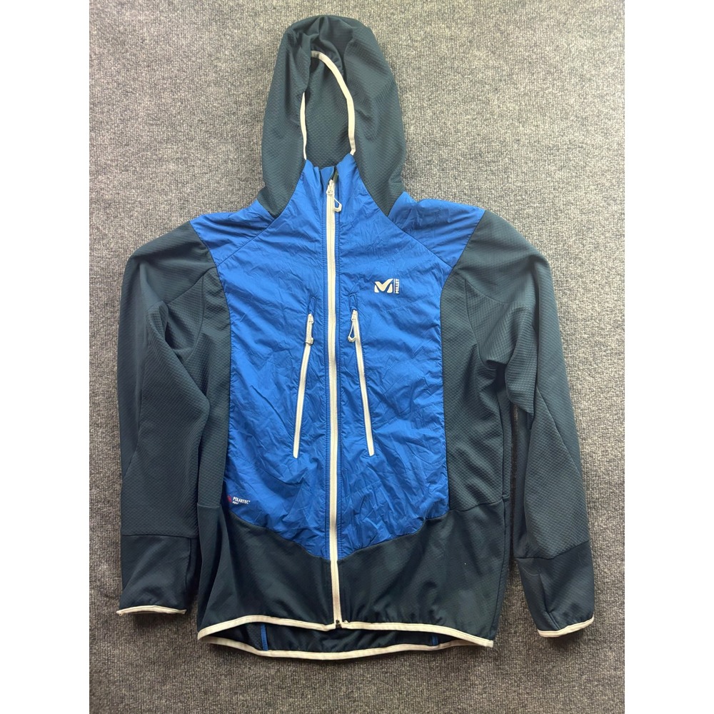 Millet Polartec Alpha Jacket Womens XL Blue Gray Hybrid Hooded Full Zip